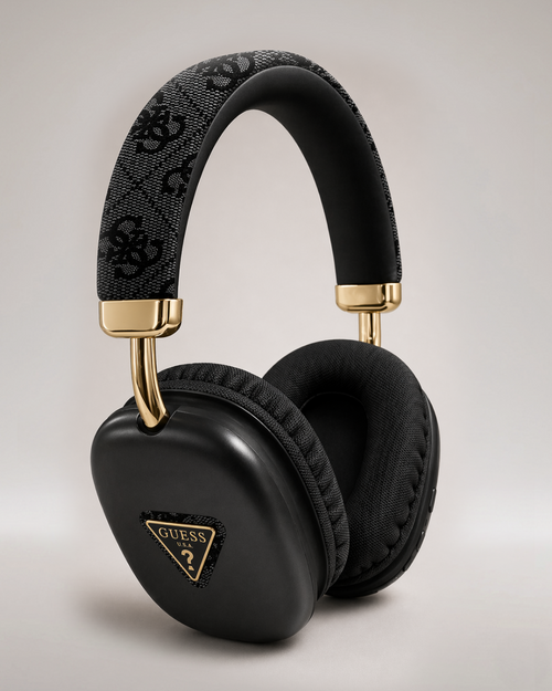 GUESS HEADPHONES BT 4G GOLD TRIANGLE LOGO BLACK